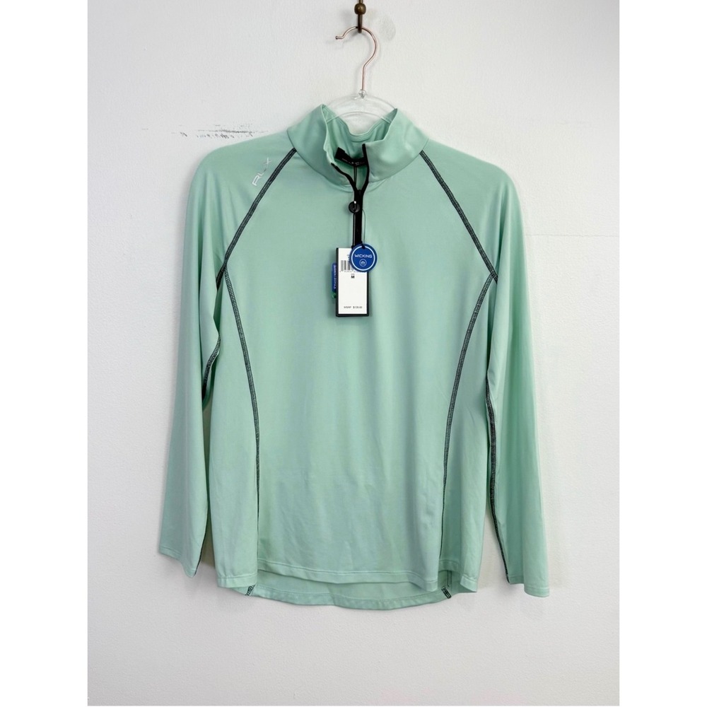 RLX Ralph Lauren Airflow Quarter Zip Golf Pullover Mint Green Size Medium NWT - Picture 3 of 7